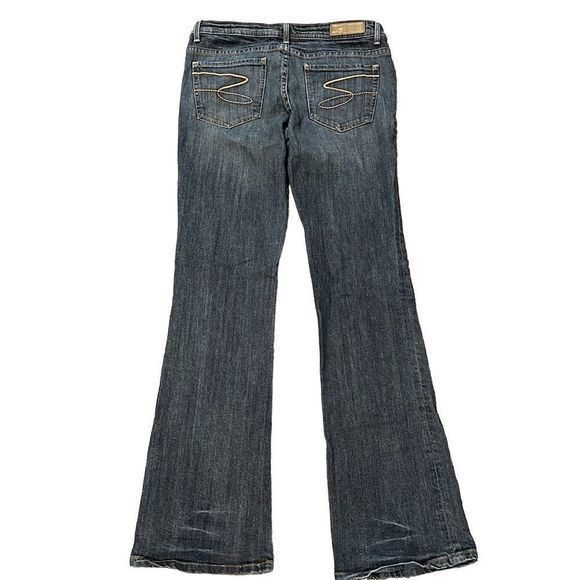 Seven7 Y2K Classic Distressed Low Rise Boot Cut Denim Jeans — SZ 32,‎ Runs SZ 8 - Picture 2 of 12